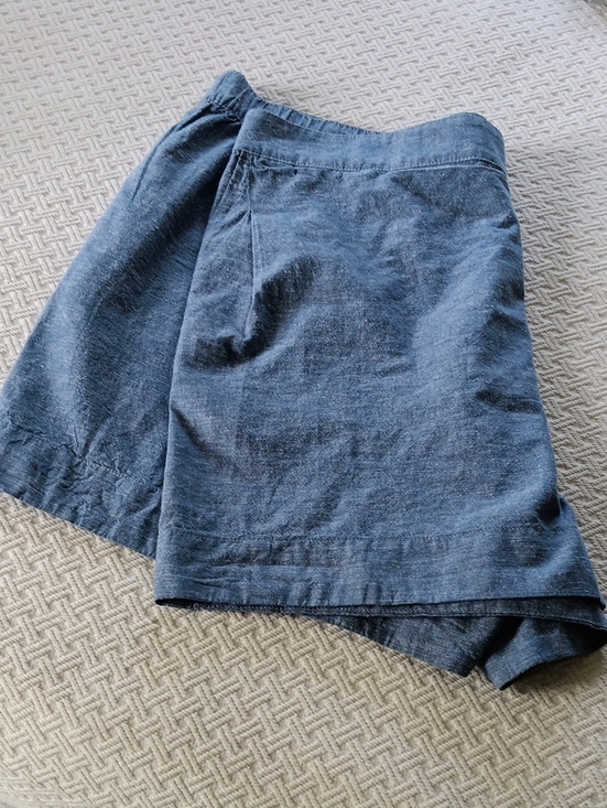 Joe Fresh Pants - Joe Fresh Blue Chambray Bermuda Shorts Cotton/Linen Women's 1X